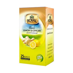 Buy Royal Herbs Blends Lemon & Ginger Tea 25 pcs Online at Best Price | Speciality Tea | Lulu Kuwait in Kuwait