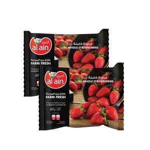 Al Ain Frozen Whole Strawberries Value Pack 2 x 400 g