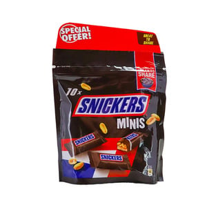 Snickers 10 Minis Chocolate Bar Value Pack 2 x 180 g