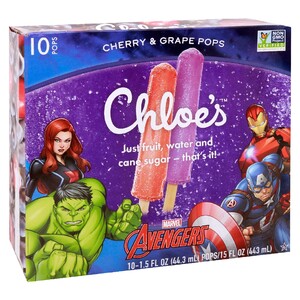 Chloe's Avengers Cherry & Grape Pops 10 pcs 443 ml