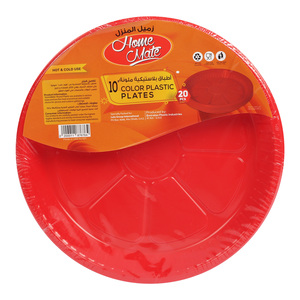 Home Mate Red Plastic Plate 10