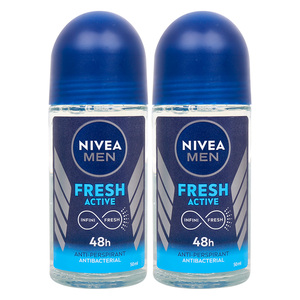 Nivea Men Fresh Active Roll-On Deodorant 2 x 50 ml