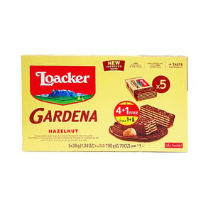 Loacker Gardena Hazelnut Wafers 5 x 38 g