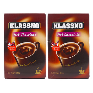 Klassno 3 in 1 Hot Chocolate Value Pack 10 x 25g 2 pkt