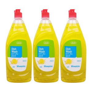 Lulu Wisepicks Dishwash Liquid Lemon 3 x 1 Litre