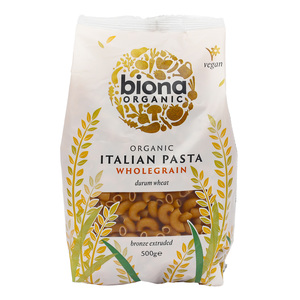 Biona Organic Wholegrain Macaroni Italian Pasta 500 g