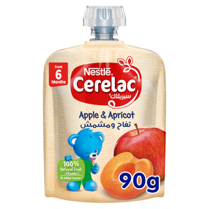 Buy Nestle Cerelac Apple & Apricot Puree From 6 Months 90 g Online at Best Price | Other Baby Foods | Lulu Kuwait in UAE