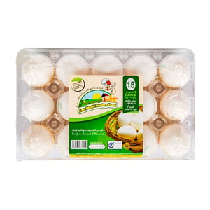 Abu Dhabi Poultry Farm Large White Eggs 15 pcs