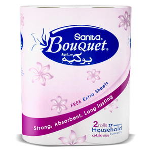 Sanita Bouquet Household Towels Size 27 meters 2 Rolls