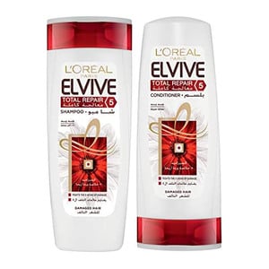 اشتري قم بشراء LOreal Paris Elvive Total Repair 5 Shampoo 400 ml + Conditioner 360 ml Online at Best Price من الموقع - من لولو هايبر ماركت Shampoo في الامارات