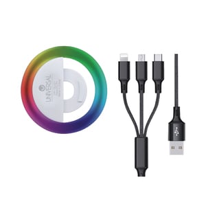 Universal Selfie Light + 3 in 1 Data Cable