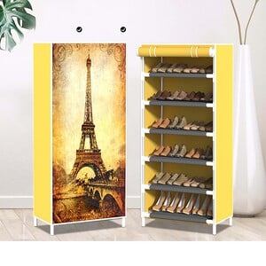 Maple Leaf 3D Fabric Shoe Cabinet 6Layer 1005