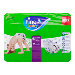 Fine Baby Baby Diapers Mega Pack Size 6 Junior 16+ kg 44 pcs