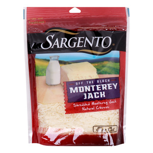 Sargento Off the Block Monterey Jack shredded Natural Cheese, 8 oz (226 g)