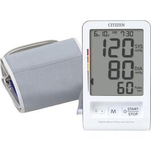 Citizen Upper Arm Digital Blood Pressure Monitor, White, CH-456