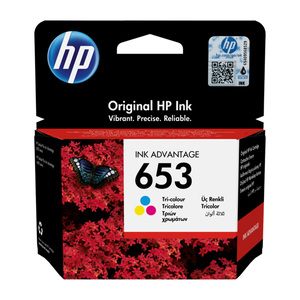 HP 653 Original Ink Cartridge, Tri-color, 3YM74AE