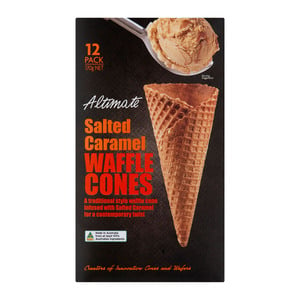 Altimate Salted Caramel Waffle Cones 12 pcs