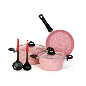 Gigilli Granite Cookware Set 7Pc Pink