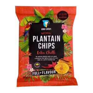 Loro Crisps Natural Plantain Chips Latin Chilli 30 g