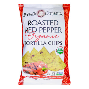Brad's Organic Roasted Red Pepper Tortilla Chips 227 g