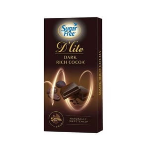 Sugar Free D'lite Dark Chocolate Cocoa Rich Flavour 80g