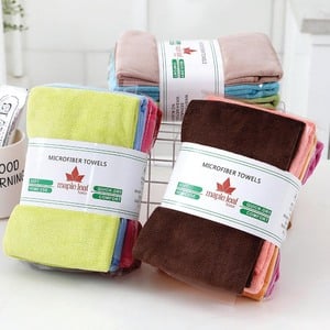 Maple Leaf Hand Towel Micro Fiber 40 x 60 cm 4 pcs Set 7386-A Assorted