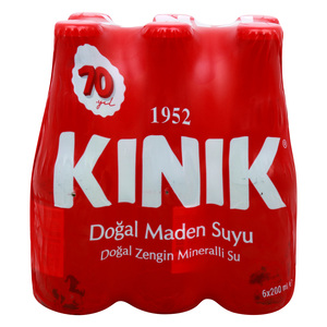 Kinik Natural Sparkling Mineral Water, 6 x 200 ml
