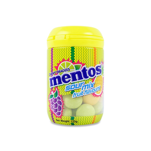 Mentos Bottle Sour Mix Fruit Flavours  120g