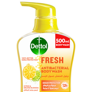 Buy Dettol Fresh Shower Gel & Body Wash Citrus & Orange Blossom Fragrance 500 ml Online at Best Price | Shower gel & body wash | Lulu KSA in Kuwait