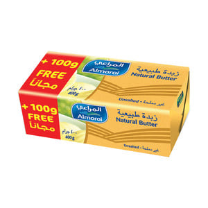 Almarai Natural Butter Unsalted 400 g + 100 g