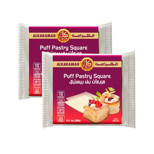 Al Karamah Puff Pastry Square Value Pack 2 x 400 g