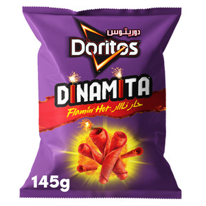 دوريتوس ديناميتا حار نار رقائق الذرة بالنكهة الحارة، 145 جم