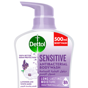 Dettol Sensitive Body Wash Lavender & White Musk Fragrance 500 ml