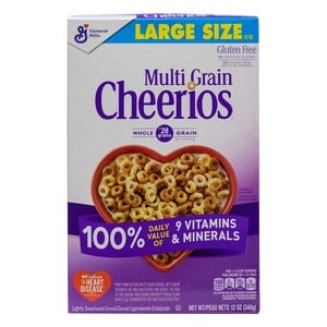General Mills Gluten Free Multi Grain Cheerios Lightly Sweetened Cereal 340 g
