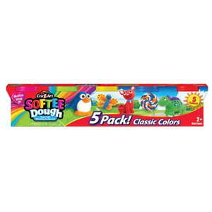 Cra-Z-Art Softee Dough Super Soft Modeling Compound, Classic Colors, 5 Pk, Multicolour