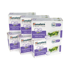 Buy Himalaya Baby Soap Moisturizing 6 x 125 g Online at Best Price | Baby Soap | Lulu Kuwait in UAE