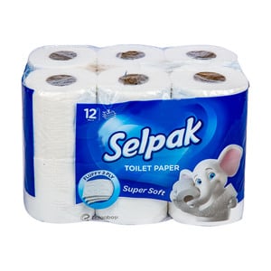 Selpak Super Soft Toilet Paper 3ply Value Pack 12 Rolls