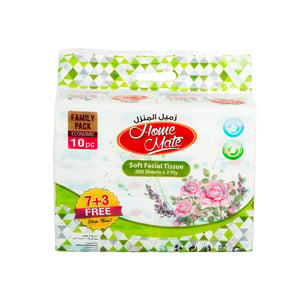 Buy Home Mate Soft Facial Tissue 2ply 10 x 200 Sheets Online at Best Price | Facial Tissues | Lulu UAE in UAE