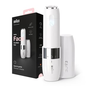 Braun Mini Face Hair Remover For Women Finishing Touch For Upper Lips White FS1000