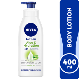 Buy Nivea Body Lotion Aloe & Hydration Normal & Dry Skin 400 ml Online at Best Price | Body Lotion | Lulu Kuwait in Saudi Arabia