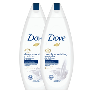 Buy Dove Deeply Nourishing Body Wash Value Pack 2 x 250 ml Online at Best Price | Shower gel & body wash | Lulu Kuwait in Kuwait
