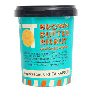 Papacream X Rhea Kapoor Brown Butter Biskut Ice Cream 500 ml