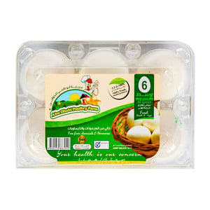 اشتري قم بشراء أبو ظبي بيض وسط 6 حبات Online at Best Price من الموقع - من لولو هايبر ماركت White Eggs في الامارات
