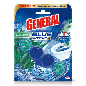 General Toilet Block Cleaner Power Blue Active With Eucalyptus Scent 50 g