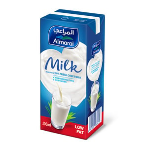 Buy Almarai Long Life Milk Low Fat 200 ml Online at Best Price | UHT Milk | Lulu Kuwait in Kuwait
