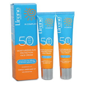 Lirene Moisturizing Sun Protection Face Cream SPF 50 2 x 40 ml