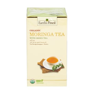 إيرثس فاينست شاي مورينجا عضوي مع الشاي الأخضر 25 كيس شاي
