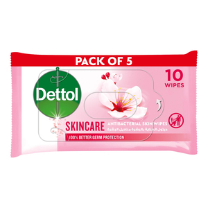 Dettol Skincare Antibacterial Skin Wipes 5 x 10pcs