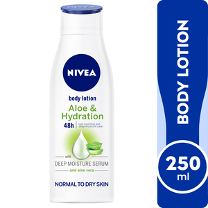 Buy Nivea Body Lotion Aloe & Hydration Normal & Dry Skin 250 ml Online at Best Price | Body Lotion | Lulu UAE in Kuwait