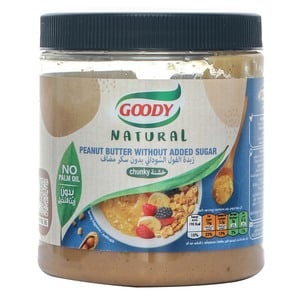 Buy Goody Natural Chunky Peanut Butter Without Added Sugar 453 g Online at Best Price | Peanut Butter | Lulu KSA in UAE